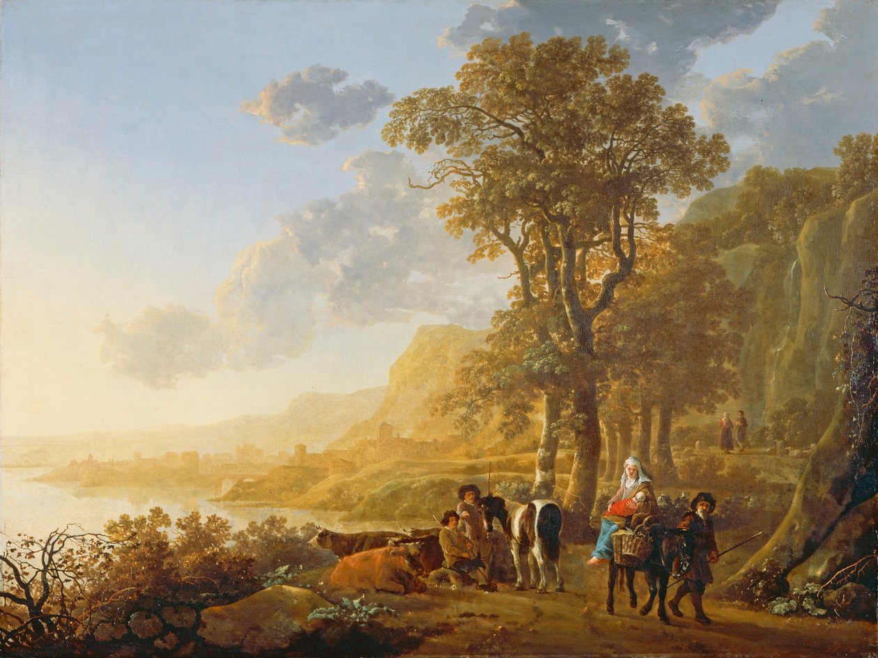 A repülés Egyiptomba alkotó: Aelbert Cuyp