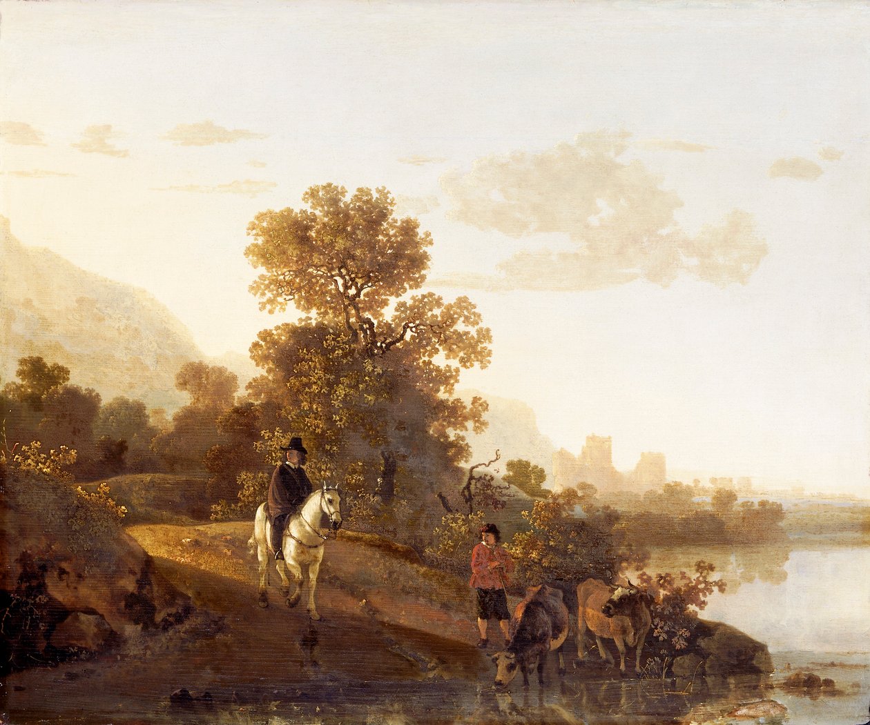 "Táj Ubbergen kastélyával", 1640-1691 alkotó: Aelbert Cuyp