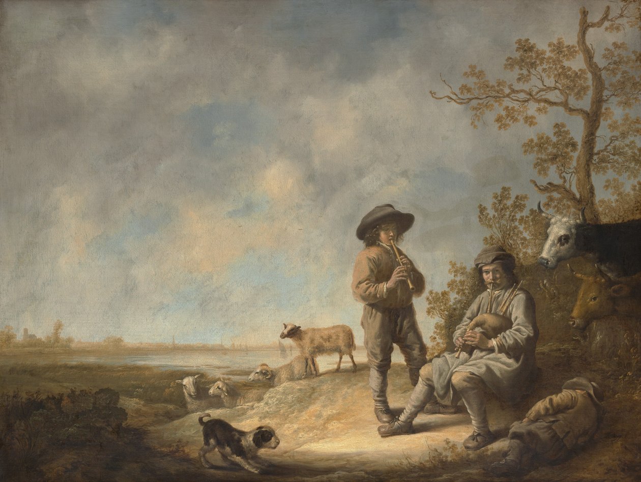 Piping Shepherds, kb. 1643-44. alkotó: Aelbert Cuyp