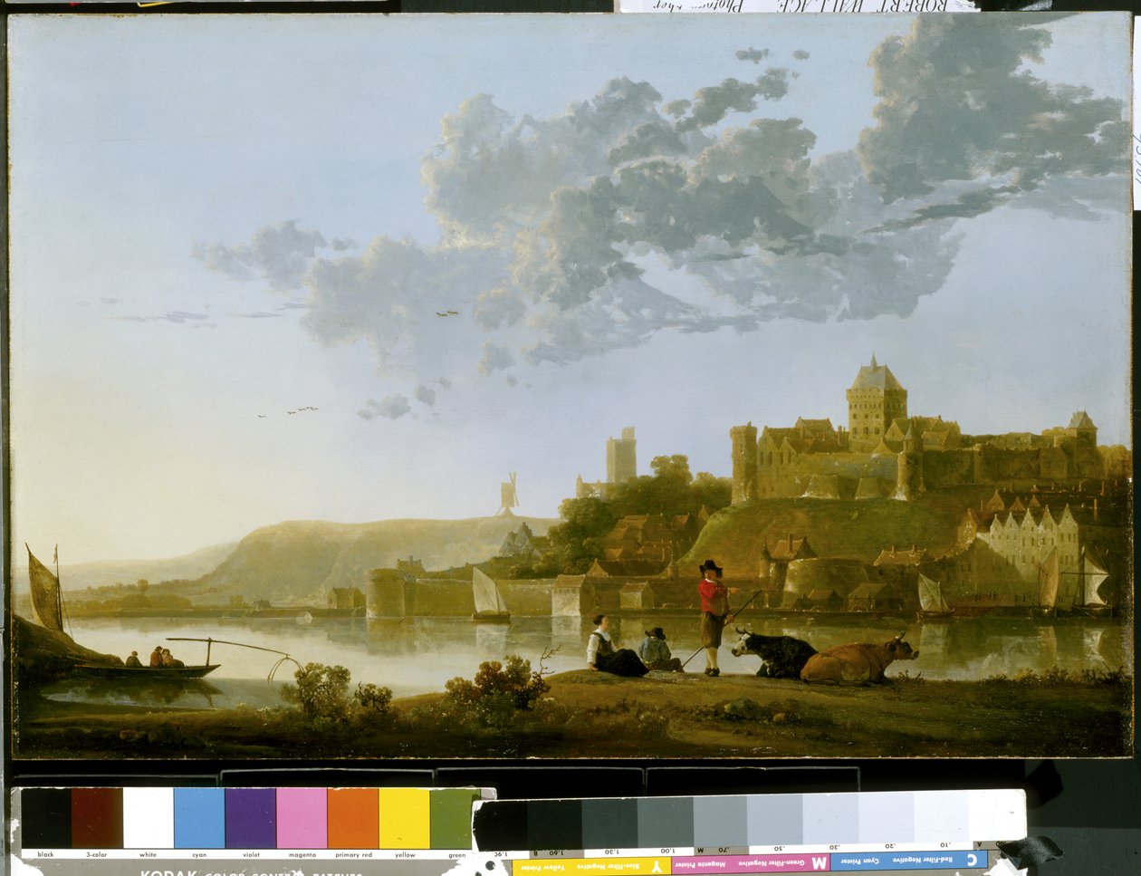 A Valkhof Nijmegenben (olaj, fa) alkotó: Aelbert Cuyp