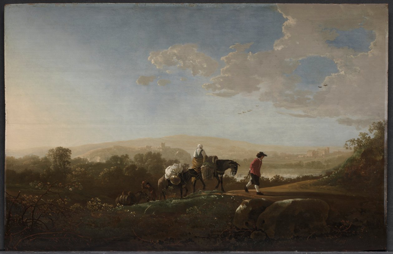 Utazók dombos vidéken, c. 1650. alkotó: Aelbert Cuyp
