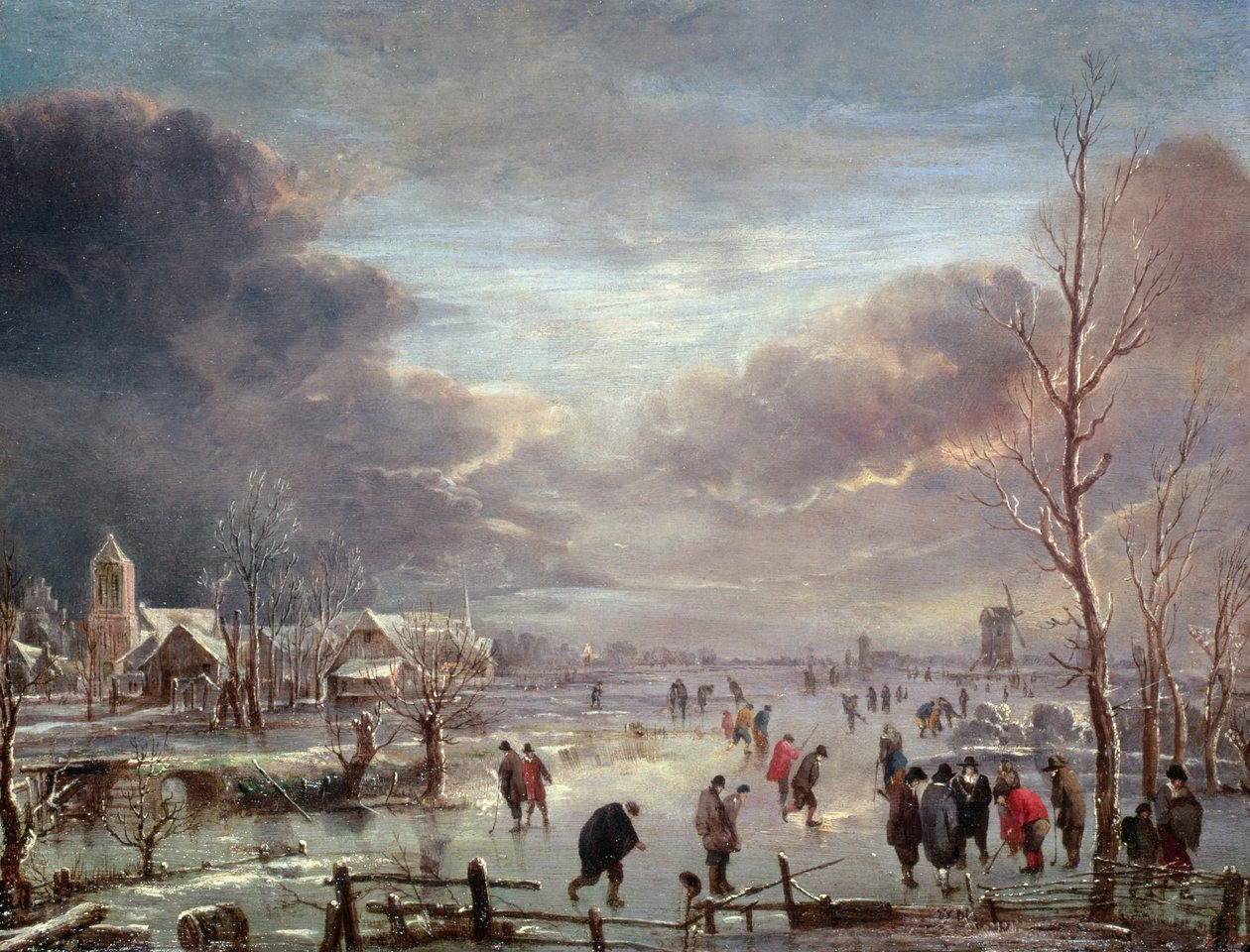 Táj télen alkotó: Aert van der Neer