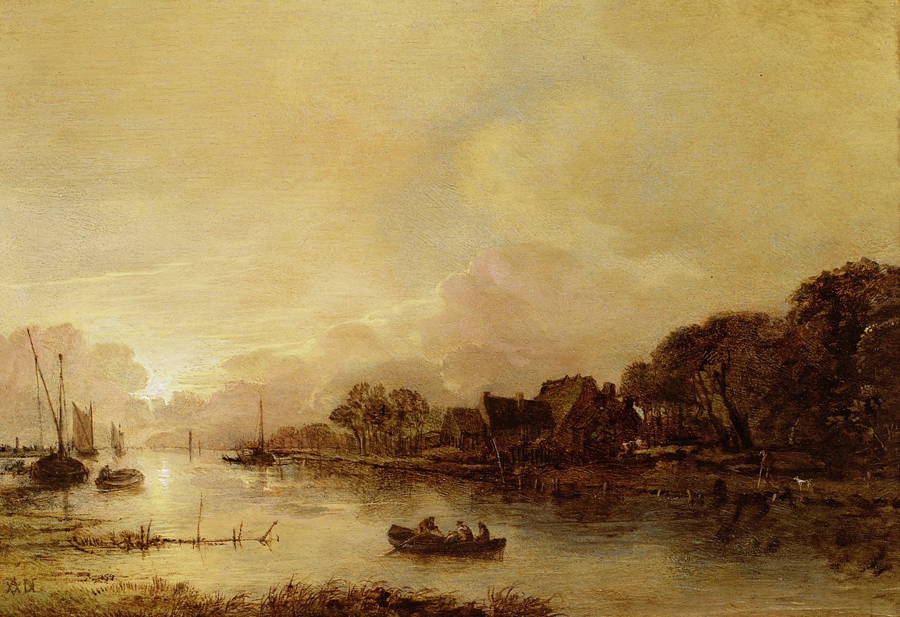 Folyói táj alkotó: Aert van der Neer