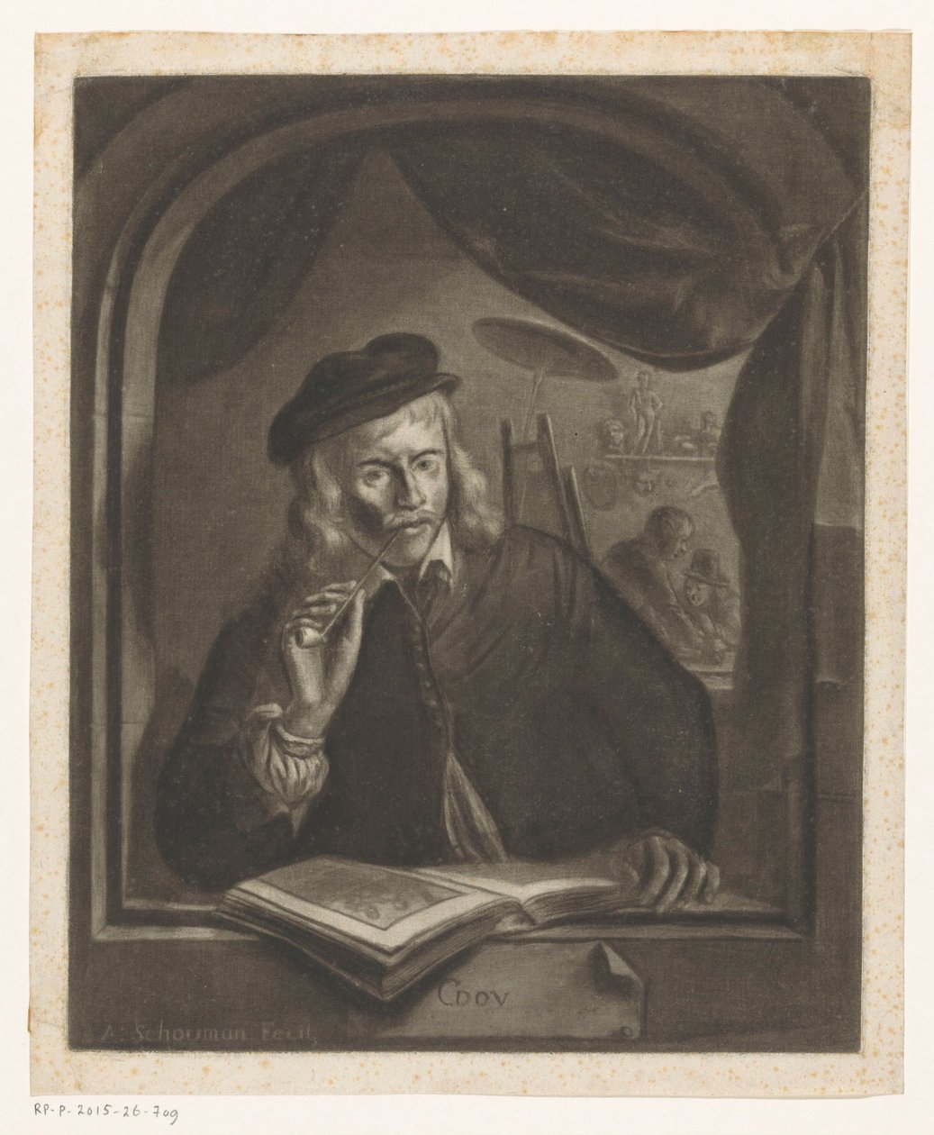 Gerard Dou önarcképe alkotó: Aert Schouman