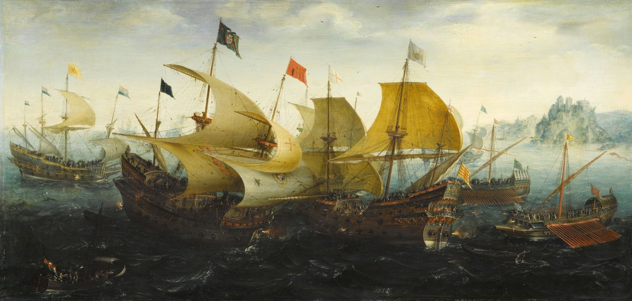 Az 1587-es cadizi csata alkotó: Aert van Antum