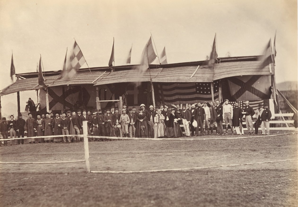 A Grand Stand, Foochow Fuzhou, kb. 1869. alkotó: Afong Lai