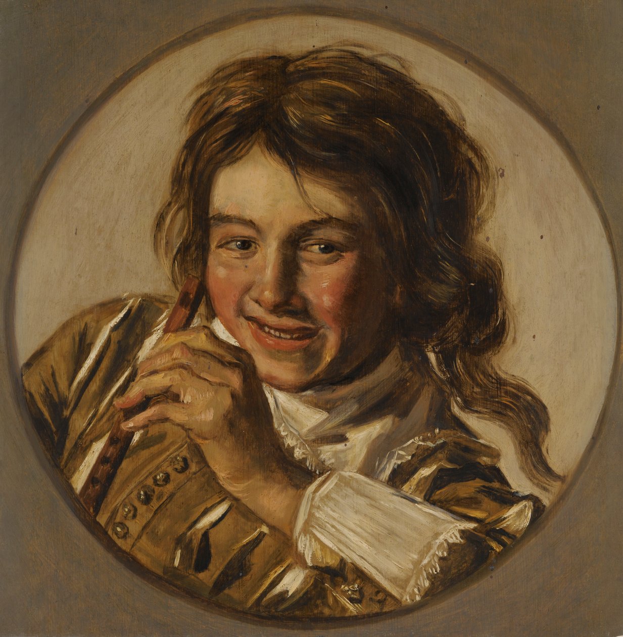 Nevető fiú fuvolával alkotó: After Frans Hals