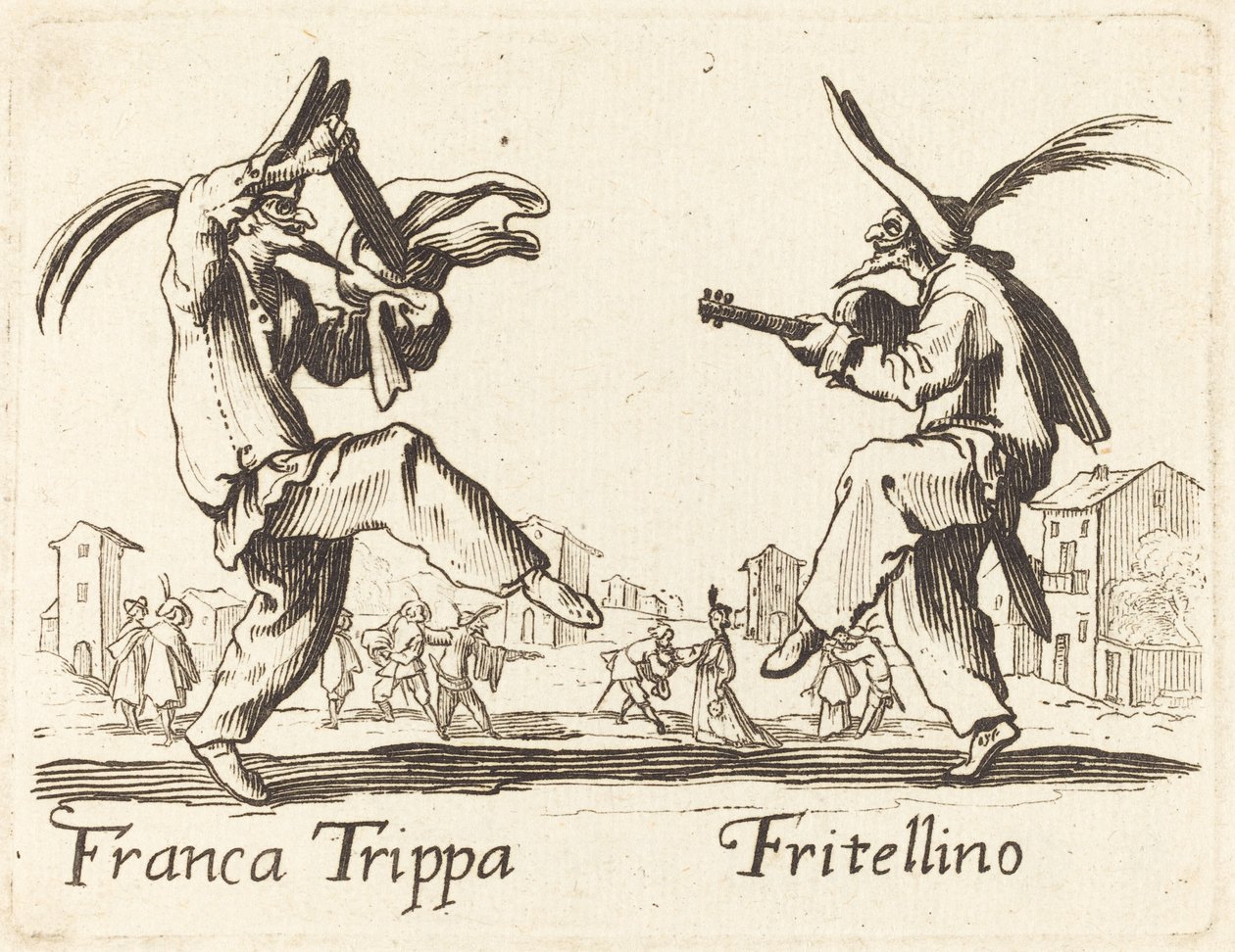 Franca Trippa és Fritellino alkotó: After Jacques Callot