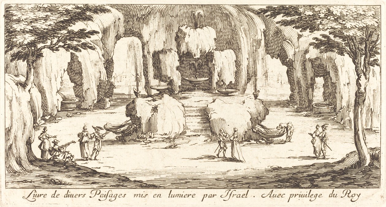 "Különféle tájak" felirat alkotó: After Jacques Callot