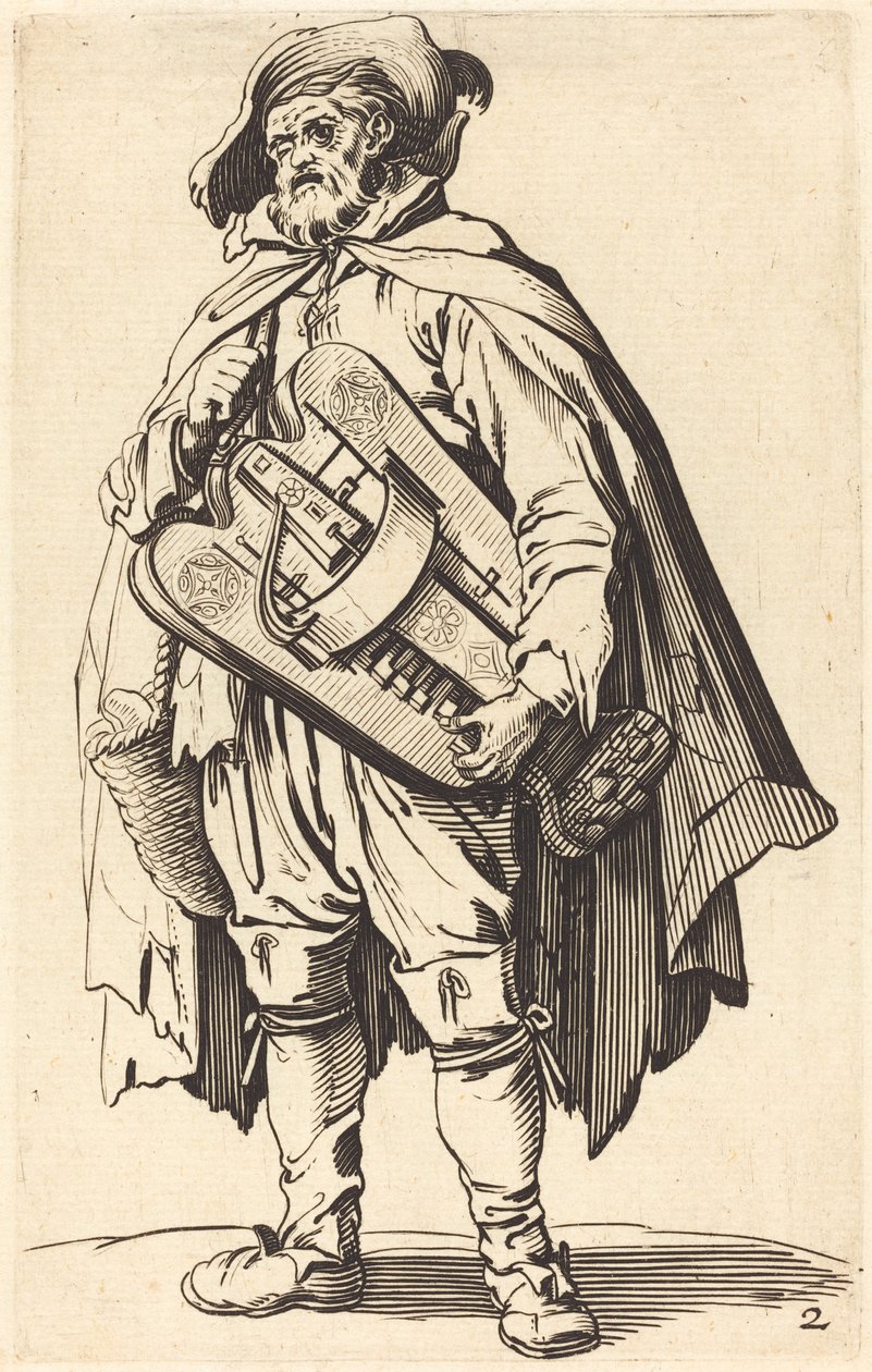 A Hurdy-Gurdy játékos alkotó: After Jacques Callot