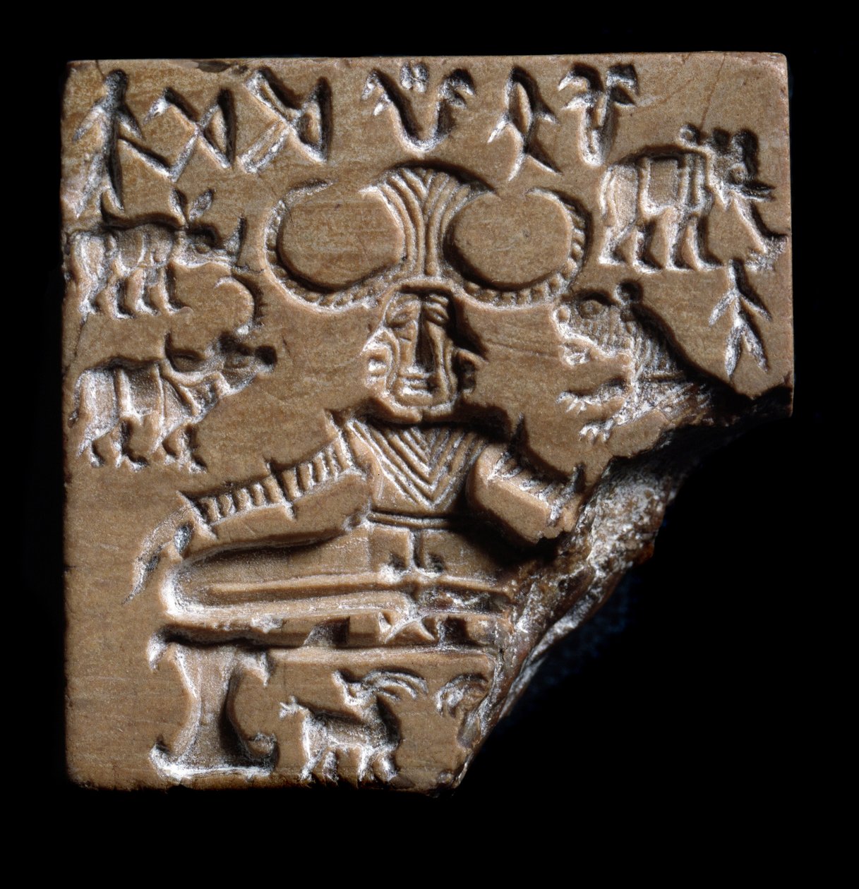 Shiva Pashupati Seal, Mohenj-daro, 2350-0000 Bosi (Statiban) alkotó: Age Bronze