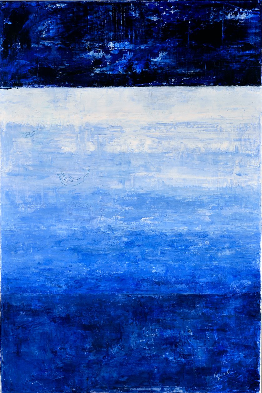 És Jump, 2018 (akril, vászon) alkotó: Agnes Girardon