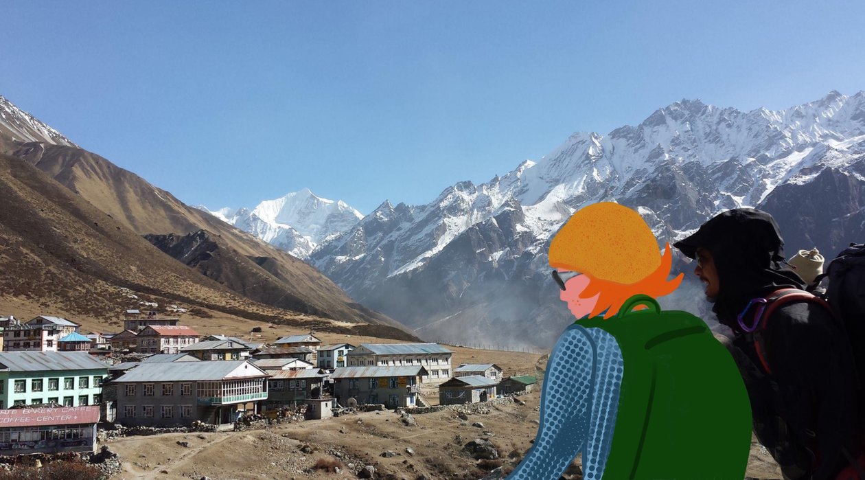 Langtang, 2023 (digitális művészet fényképen) alkotó: Agnes Girardon