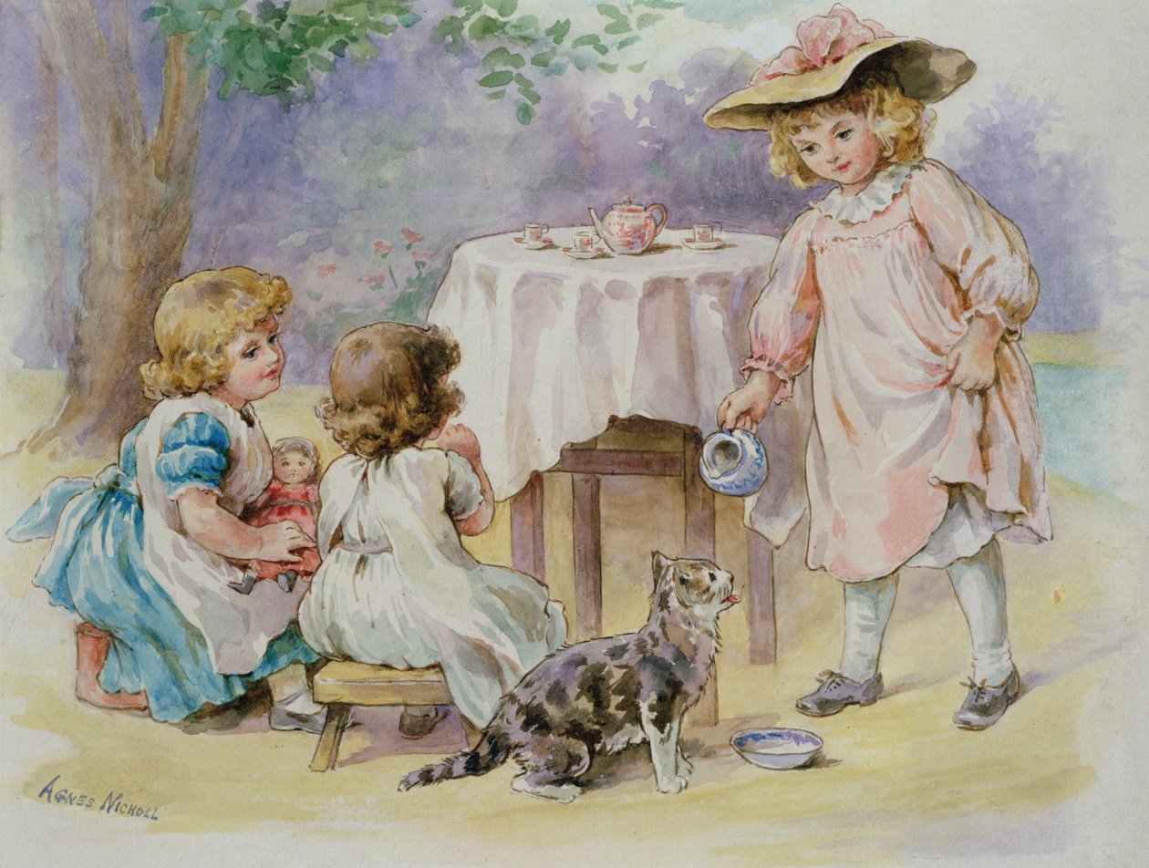 Tea Party, 1876 alkotó: Agnes Nicholl