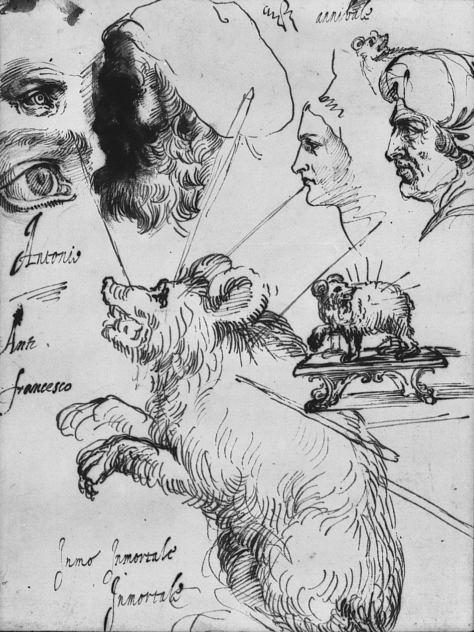 Tanulmányok a Carracci családról alkotó: Agostino Carracci