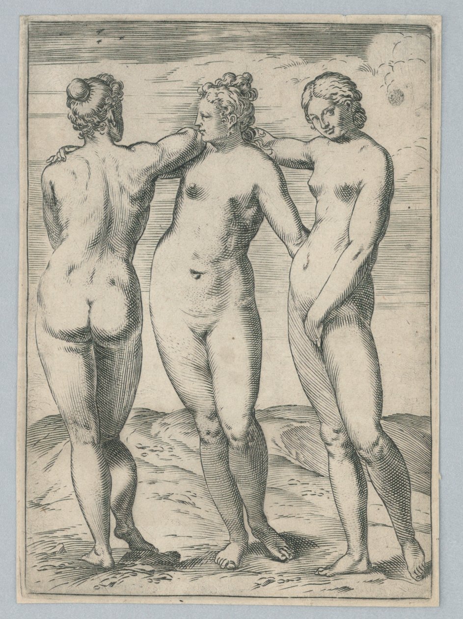 A három grácia alkotó: Agostino Carracci