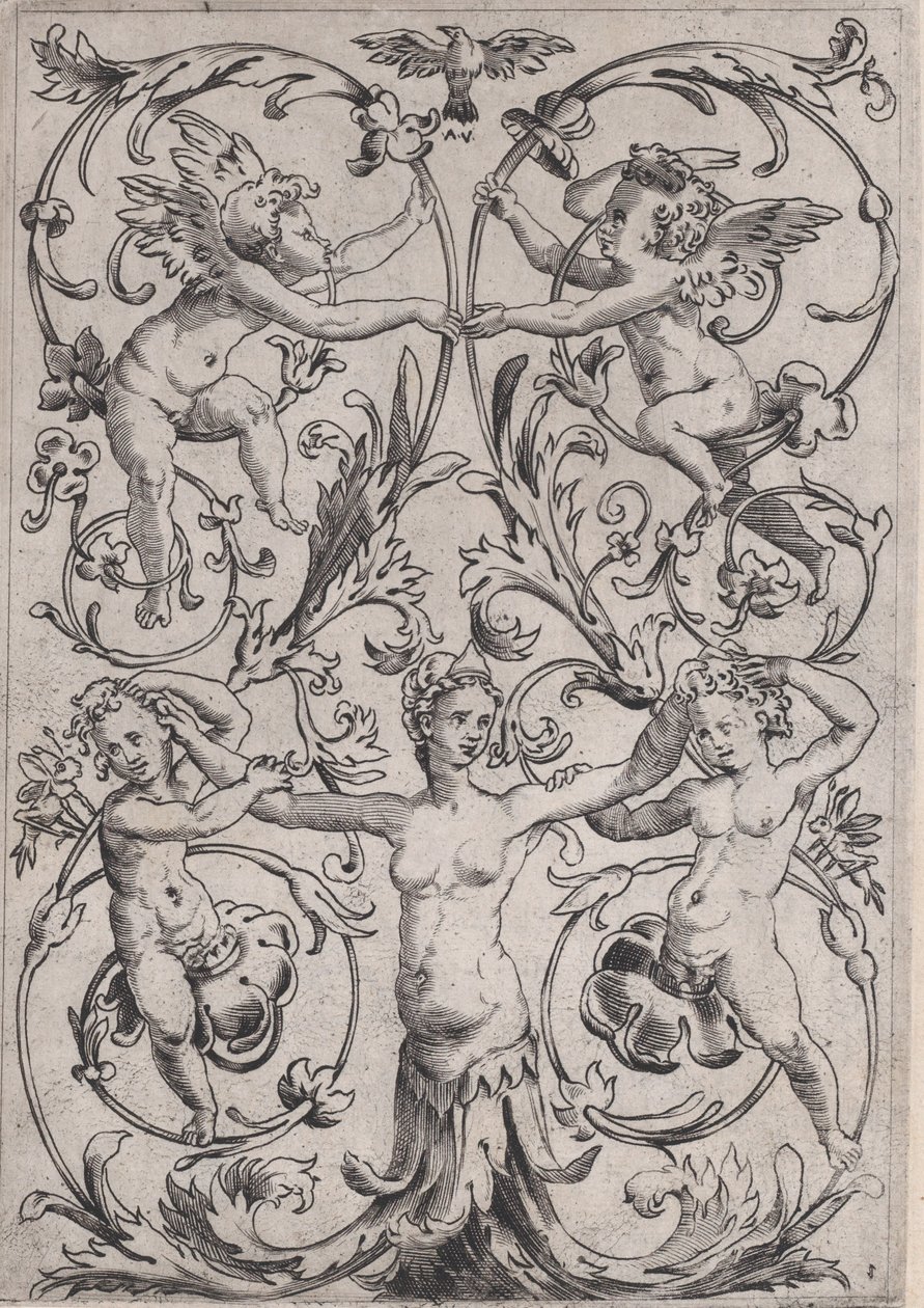 Dísztábla, kb. 1514-36. alkotó: Agostino Veneziano