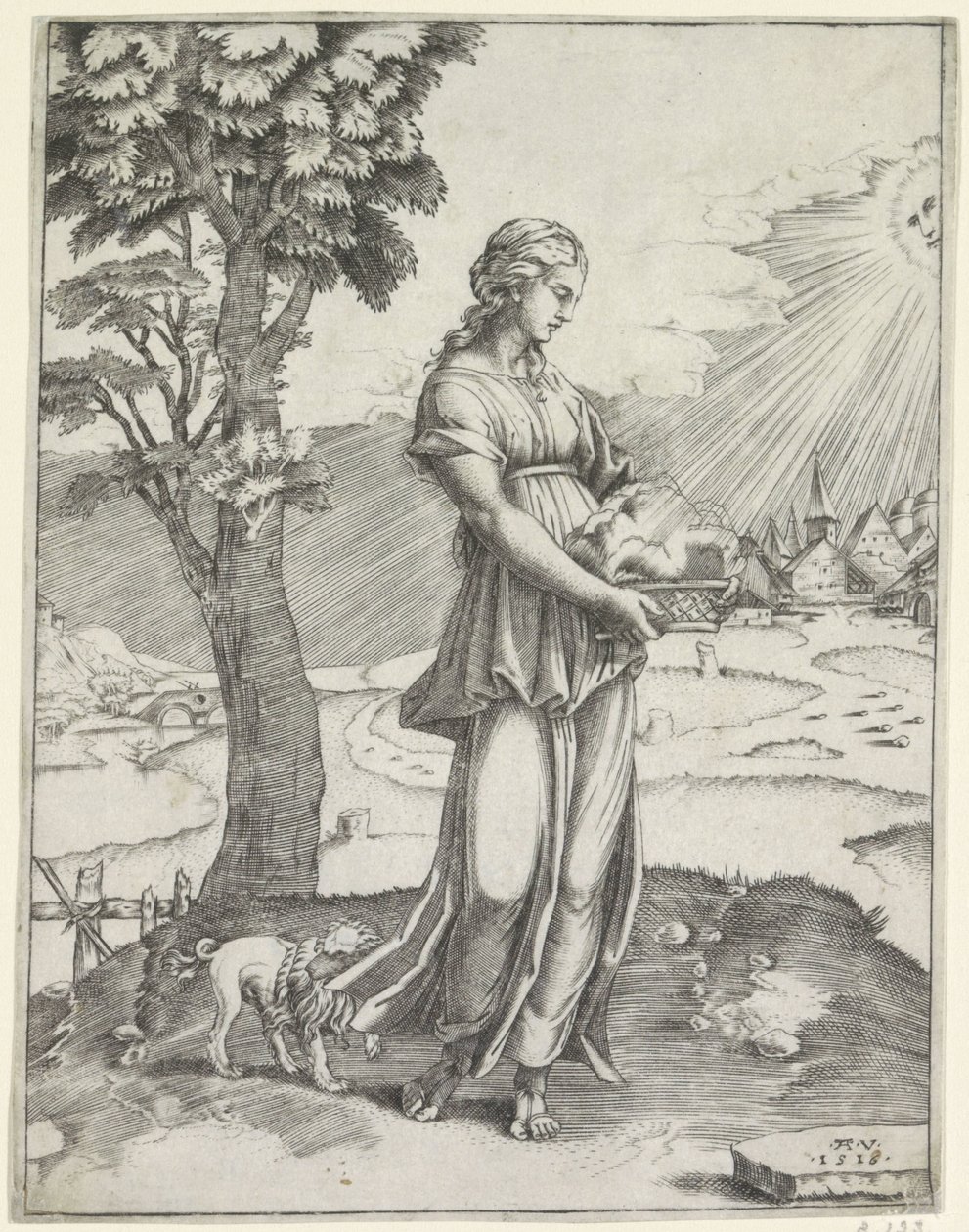 Sibille van Cumae alkotó: Agostino Veneziano