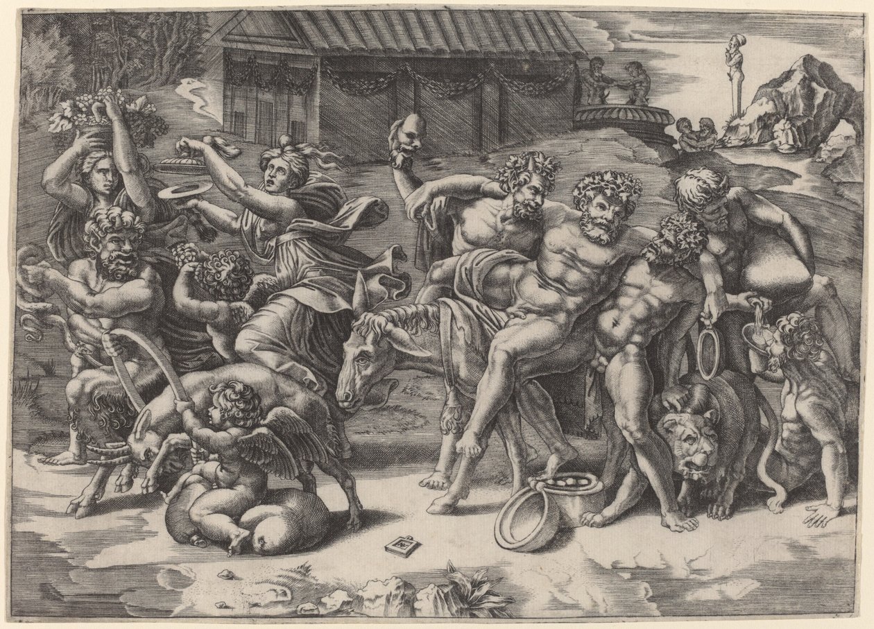 Silenus márciusa alkotó: Agostino dei Musi