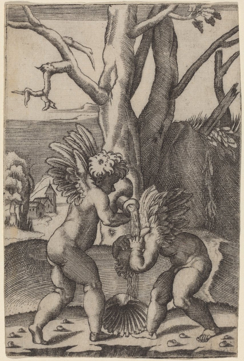 Két szerelem alkotó: Agostino dei Musi after Raphael