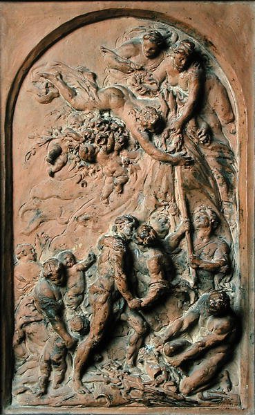 Fraternite, 1883 körül (patinázott gipsz) alkotó: Aime Jules Dalou