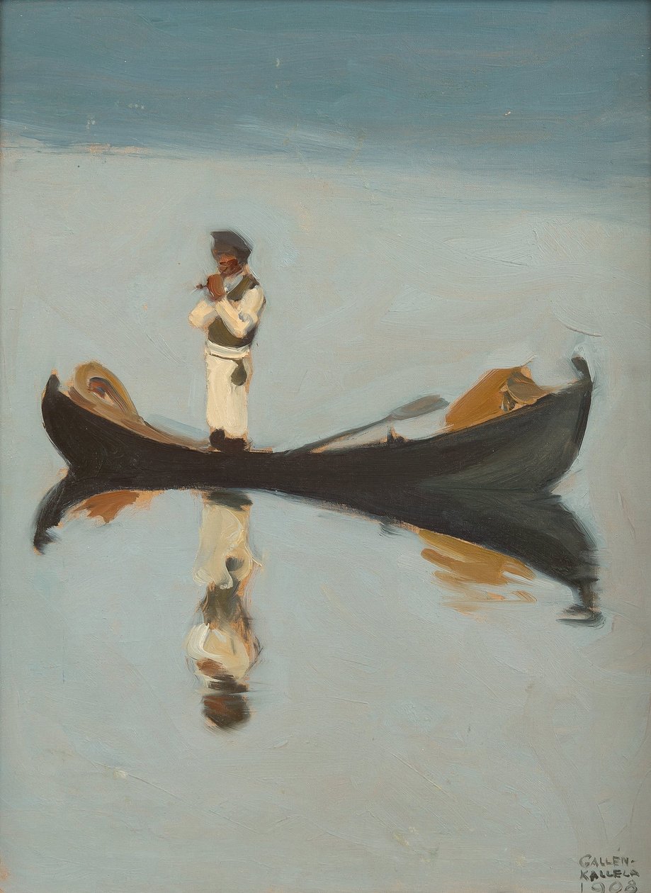 Horgász ember, 1908 alkotó: Akseli Gallen Kallela
