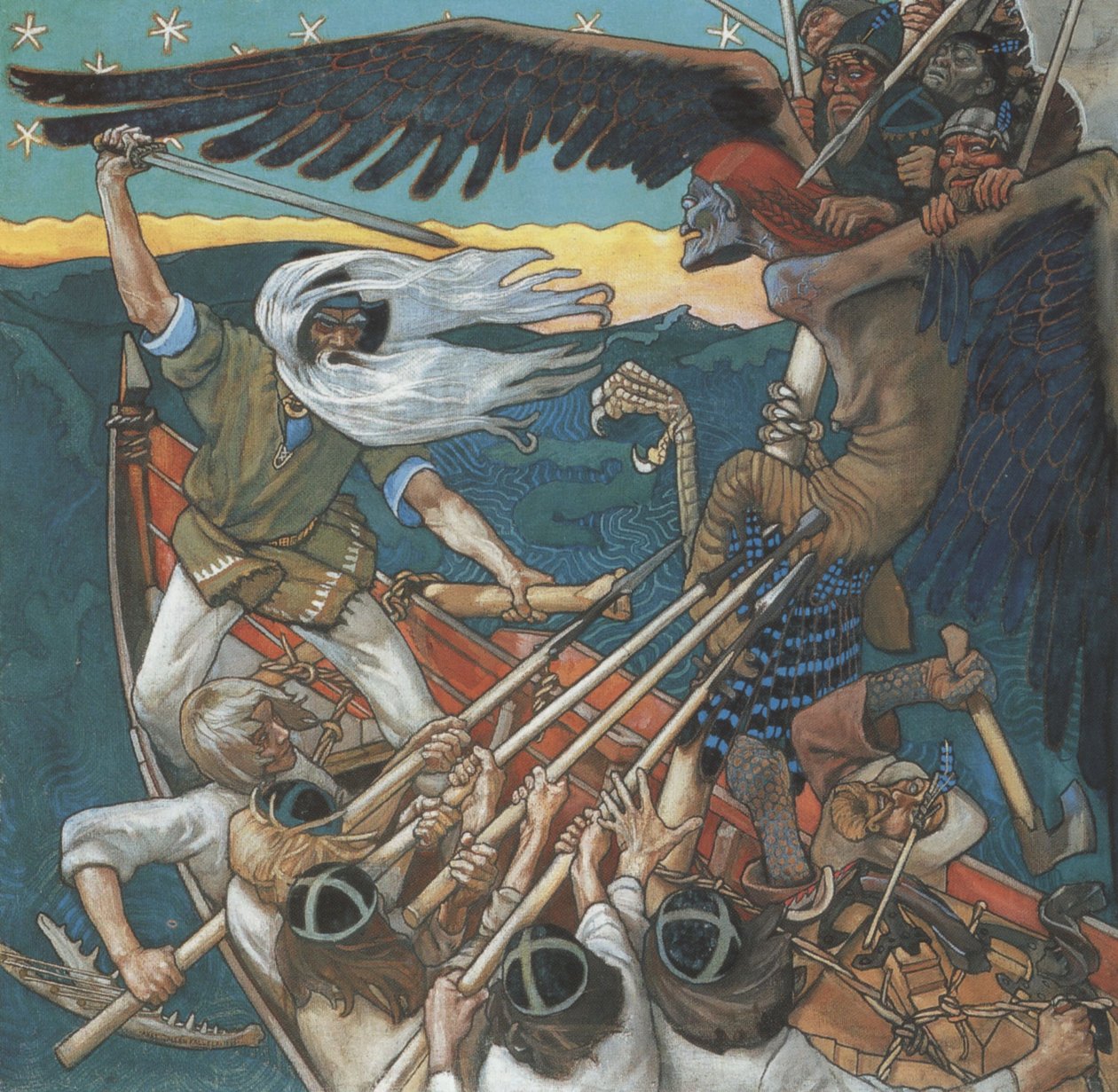 A Sampo védelme, 1896 alkotó: Akseli Gallen Kallela