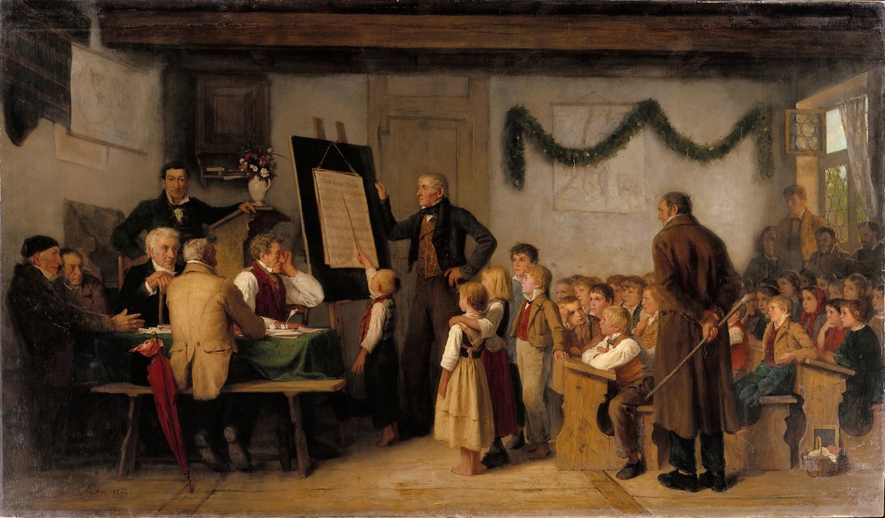 Az iskolai vizsga alkotó: Albert Anker