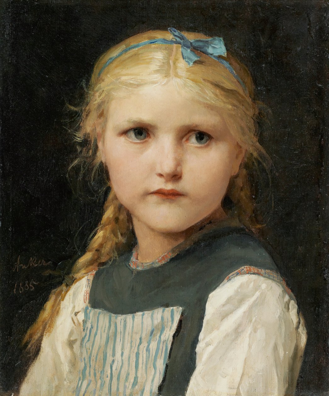 Egy lány portréja alkotó: Albert Anker
