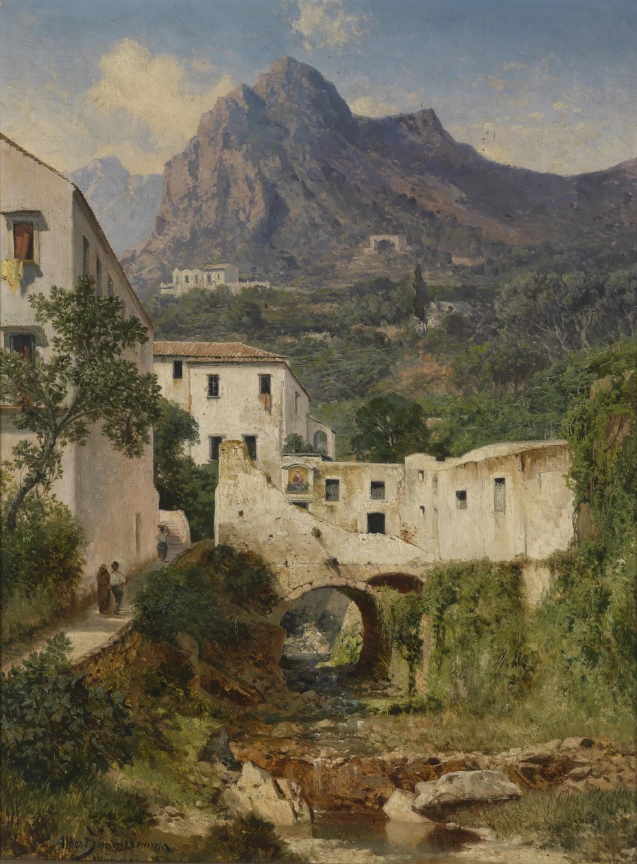 Mühltal Amalfi közelében alkotó: Albert August Zimmermann