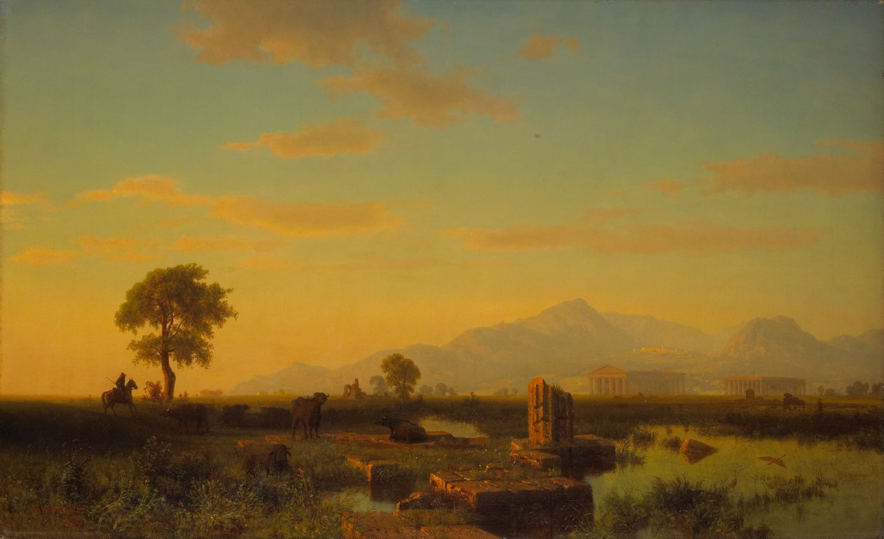 Paestum romjai, 1858 alkotó: Albert Bierstadt