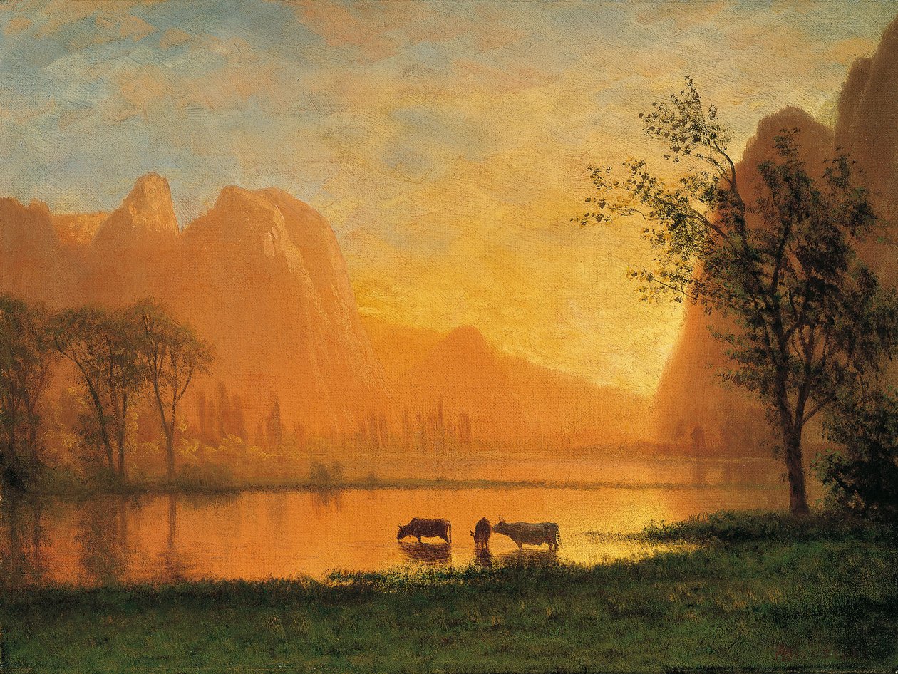 Naplemente Yosemite -ben alkotó: Albert Bierstadt