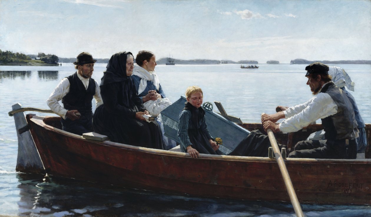 Gyermek boncolás A gyermek koporsójának átadása alkotó: Albert Gustaf Aristides Edelfelt