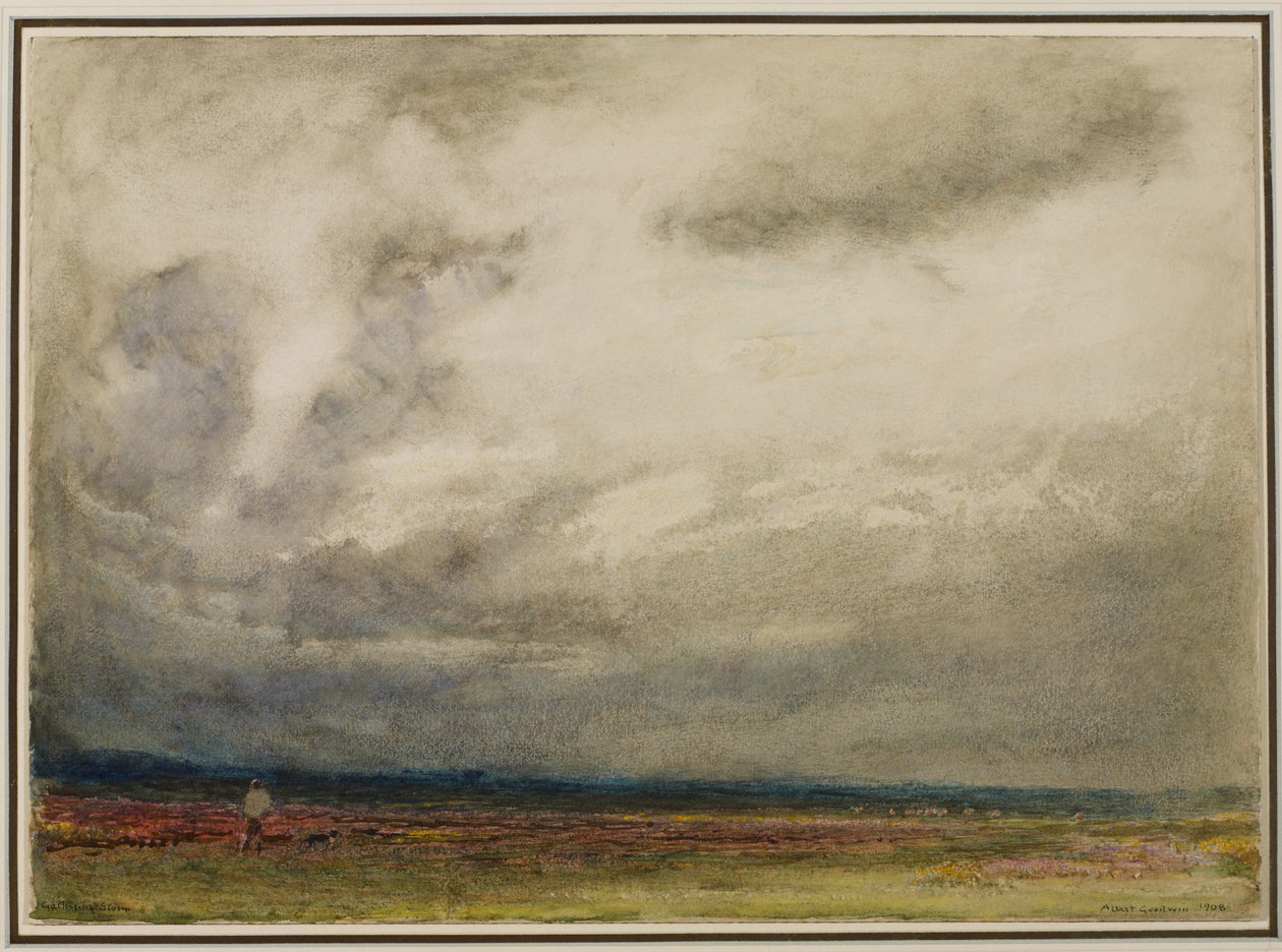 Gyülekező vihar, 1908 (wc és testszín papíron) alkotó: Albert Goodwin