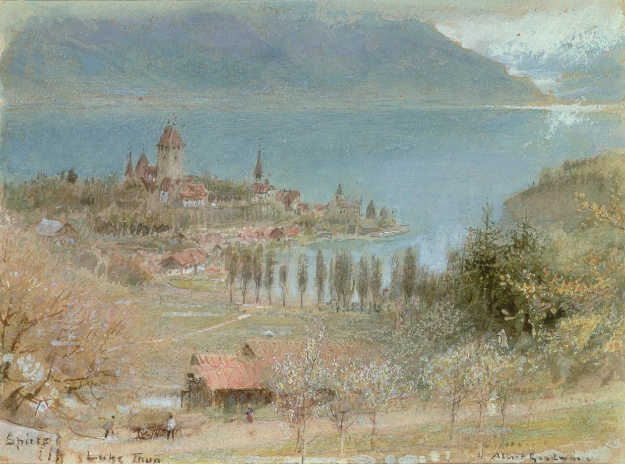 Spiez, Thun-tó alkotó: Albert Goodwin