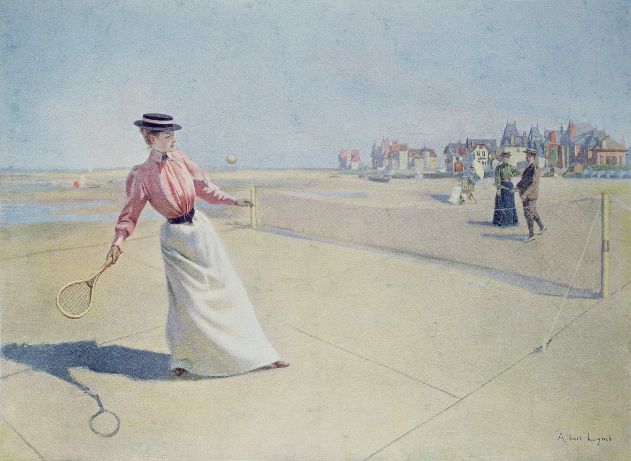 Gyeptenisz a normandiai parton alkotó: Albert Lynch