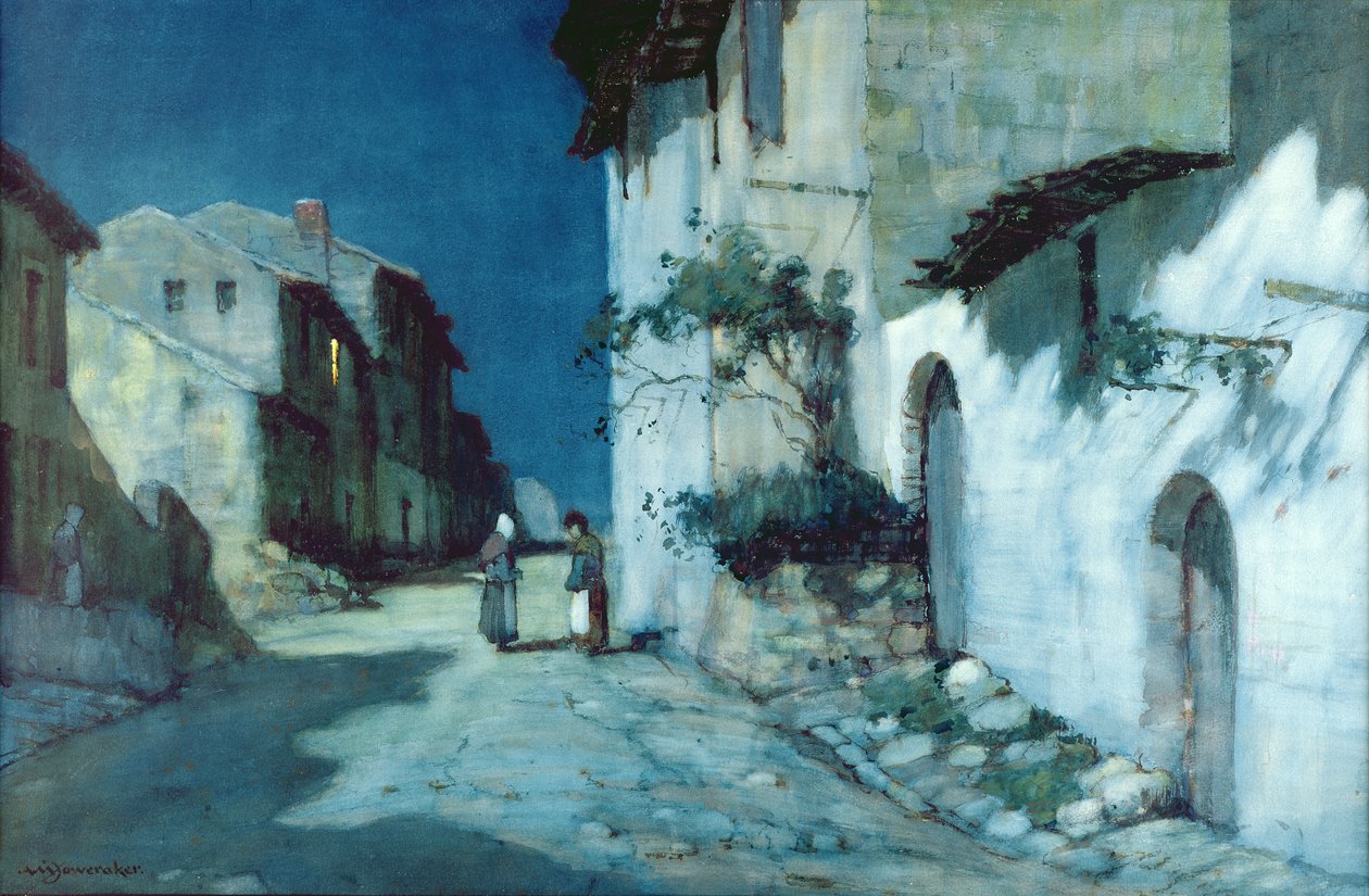 Spanyol falusi beszélgetés a Holdfénytől alkotó: Albert Moulton Foweraker