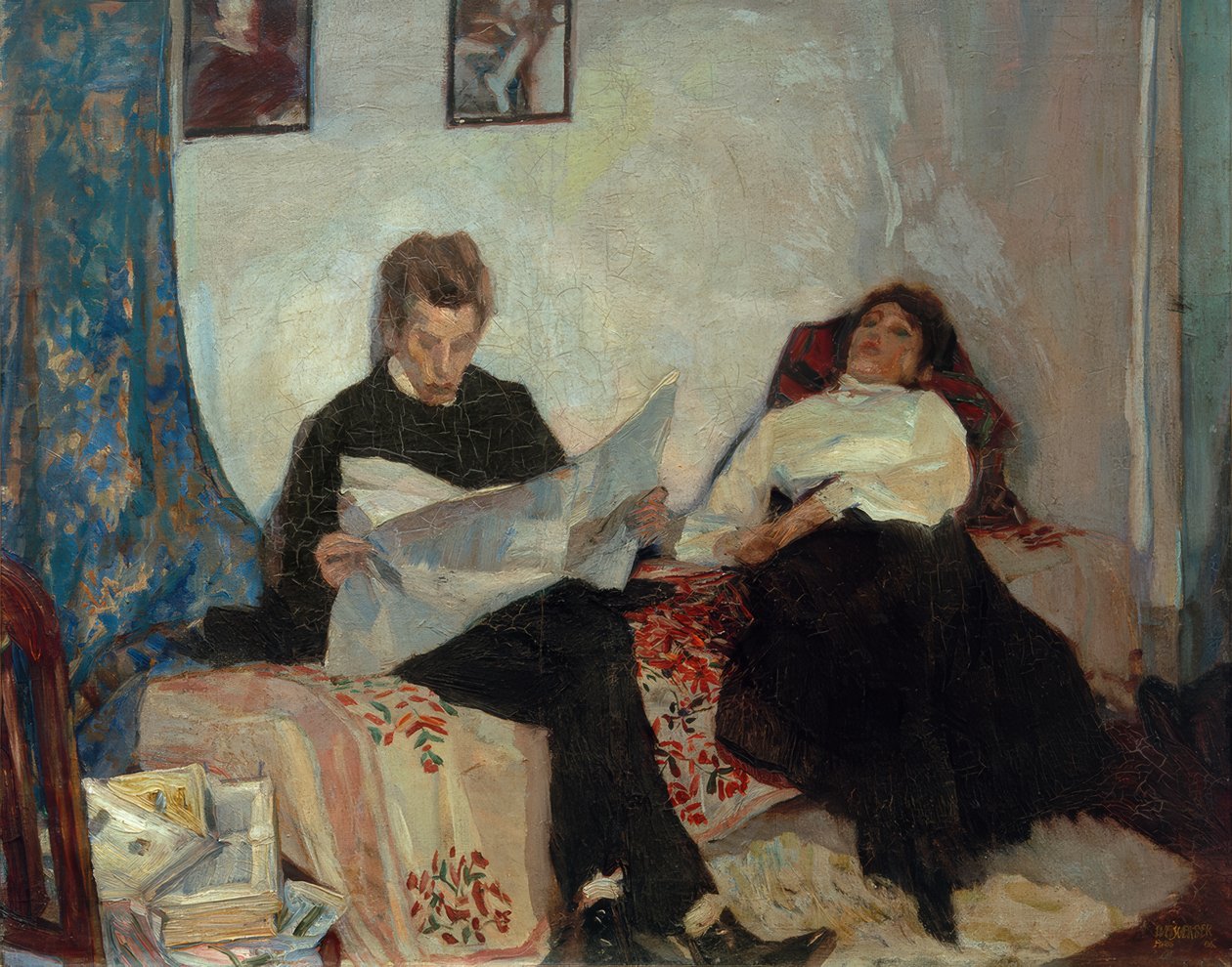 Th. Heuss a stúdióban / Gem. A. Weisgerber alkotó: Albert Weisgerber