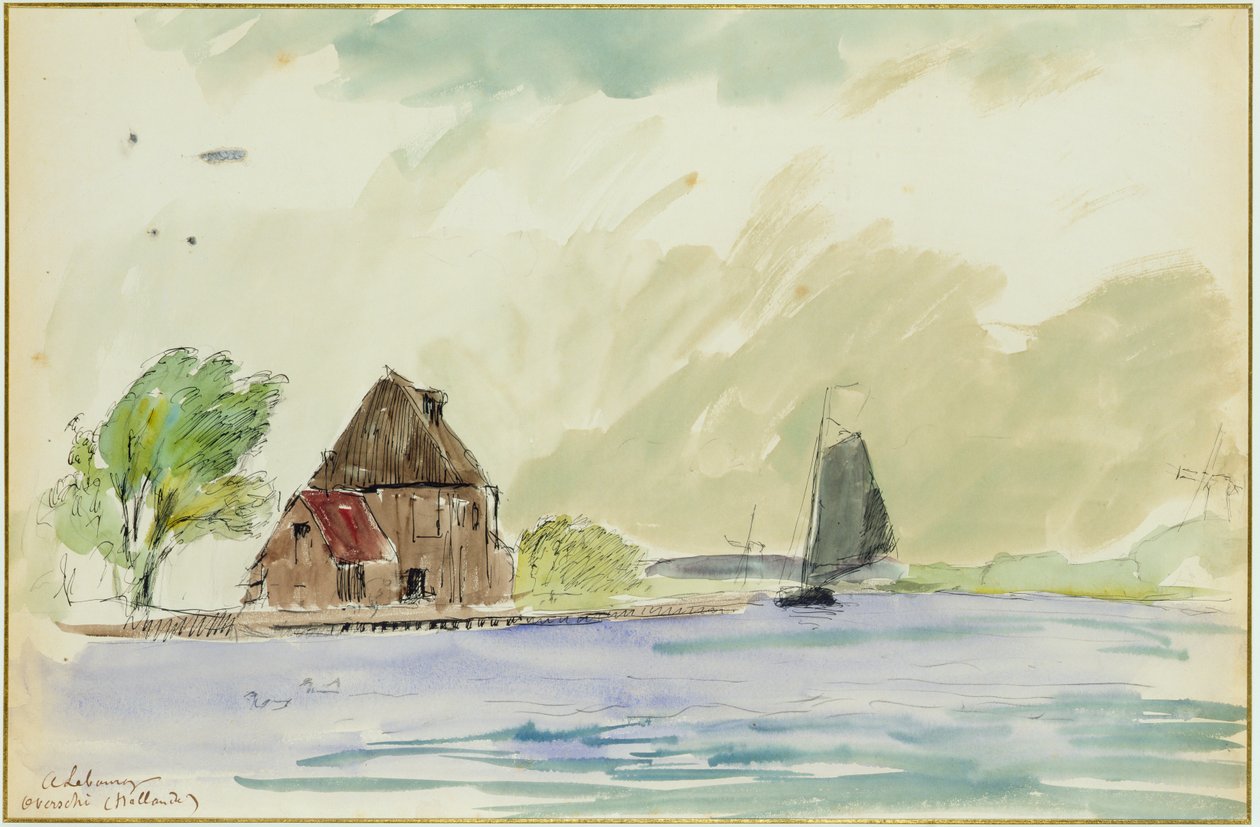 A Meuse folyó partján Overschiben, 1897 alkotó: Albert Charles Lebourg