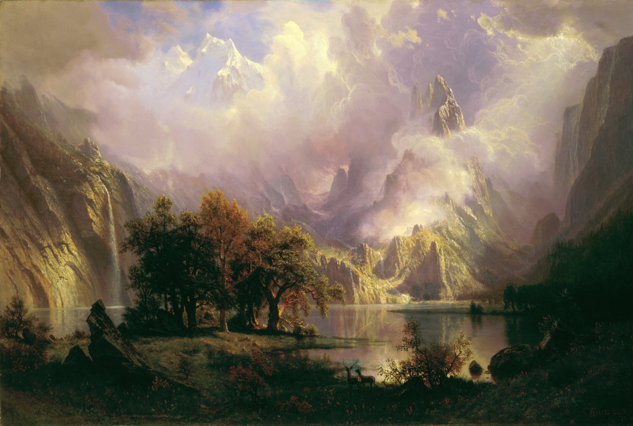 Sziklás hegyi táj alkotó: Albert Bierstadt