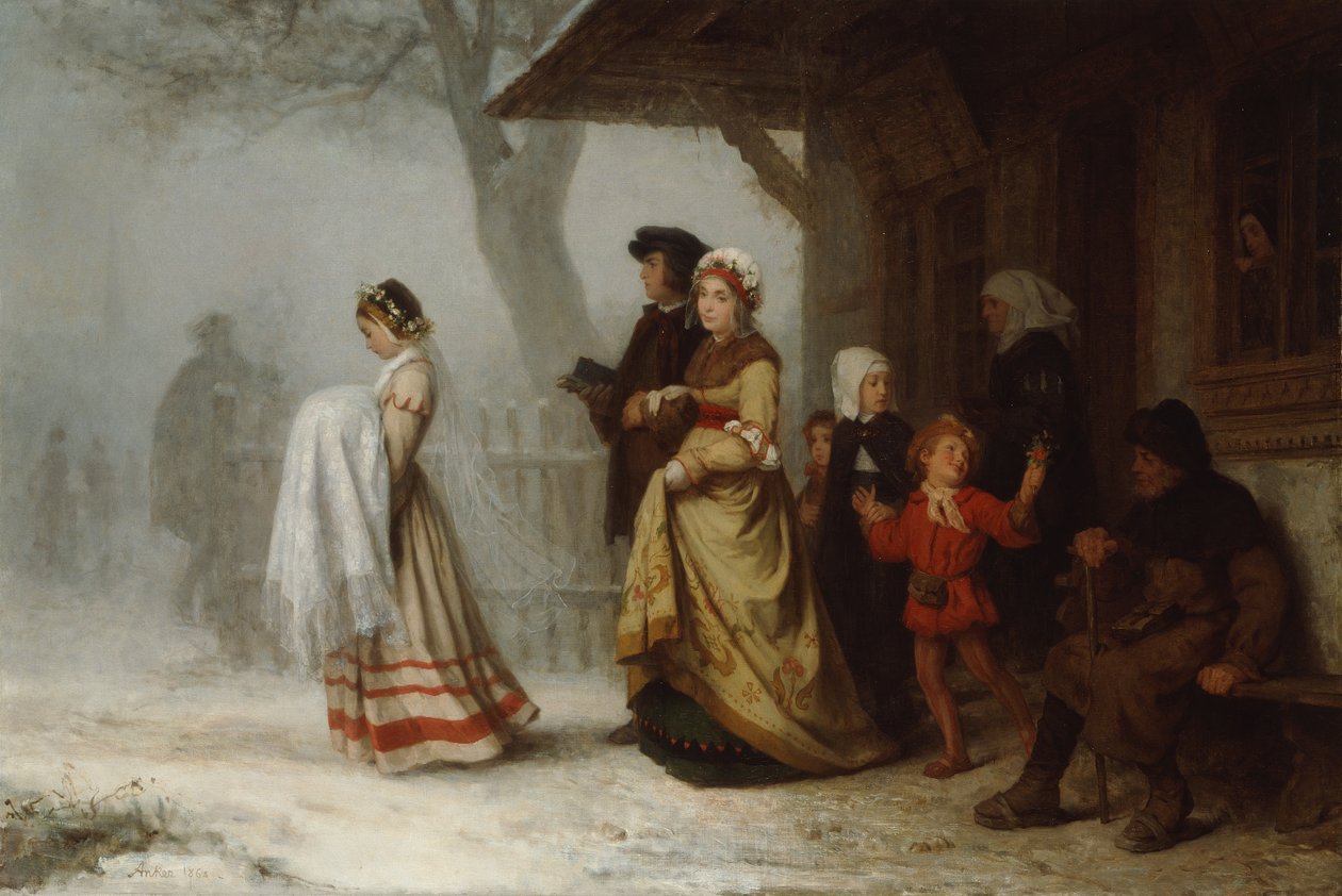 Keresztség alkotó: Albert Anker