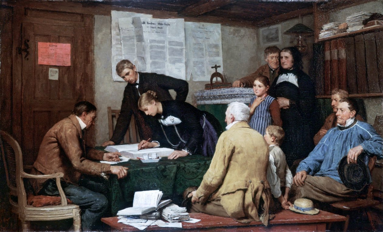 Polgári házasság alkotó: Albert Anker