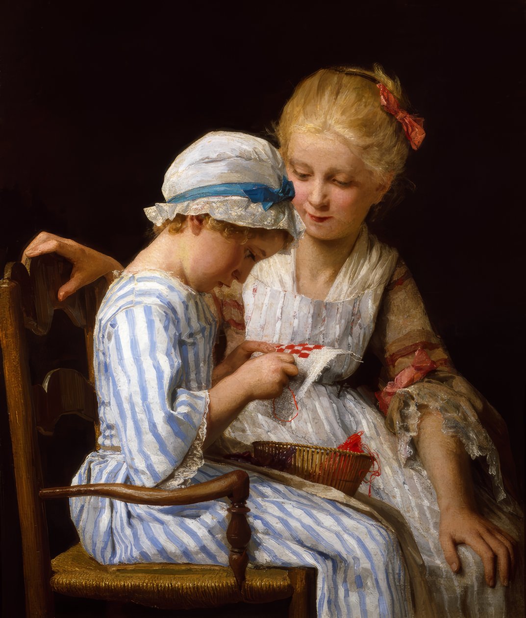 A hímzőnők alkotó: Albert Anker