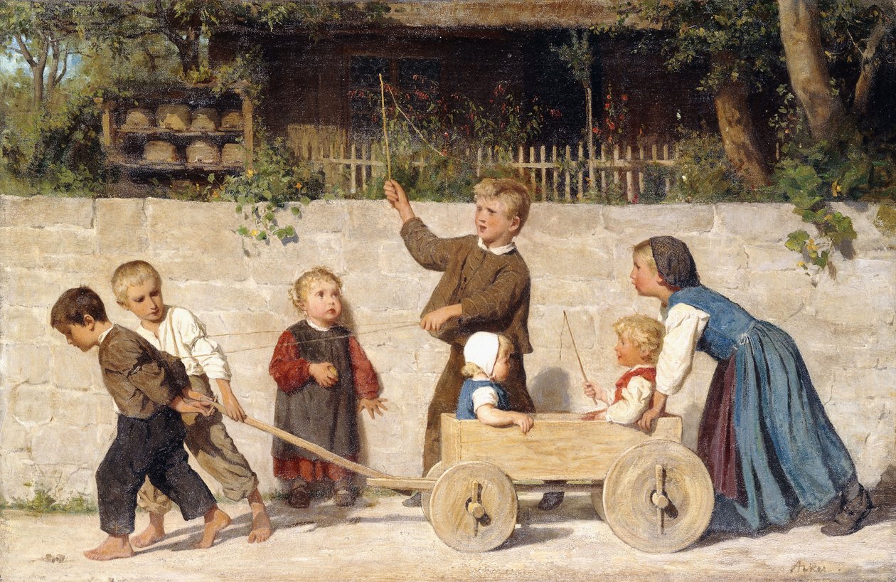 Gyermekcsapat, 1868 alkotó: Albert Anker