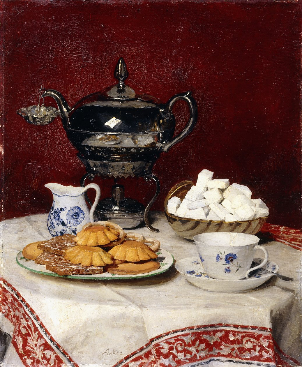 Csendélet: Ízletes tea, 1897 alkotó: Albert Anker