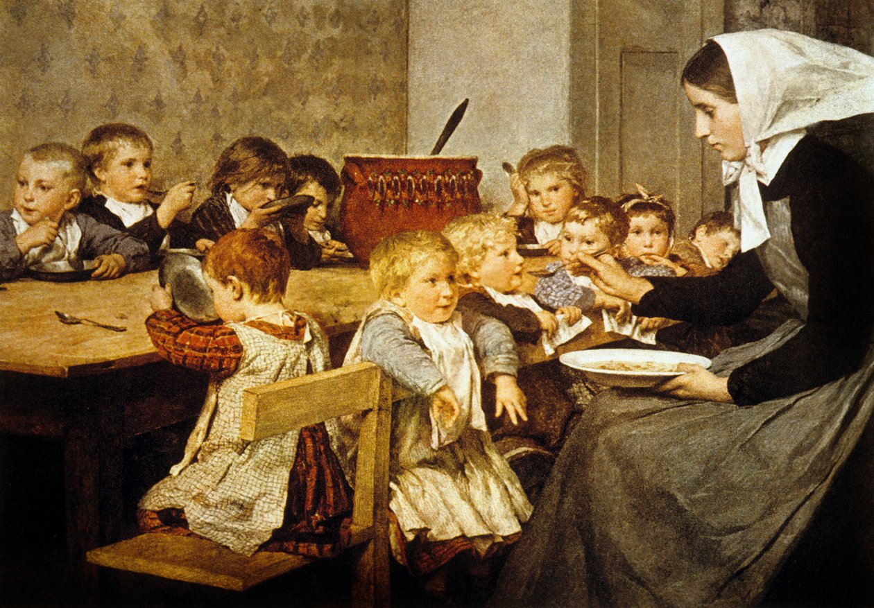 A bölcsőde Svájcban alkotó: Albert Anker