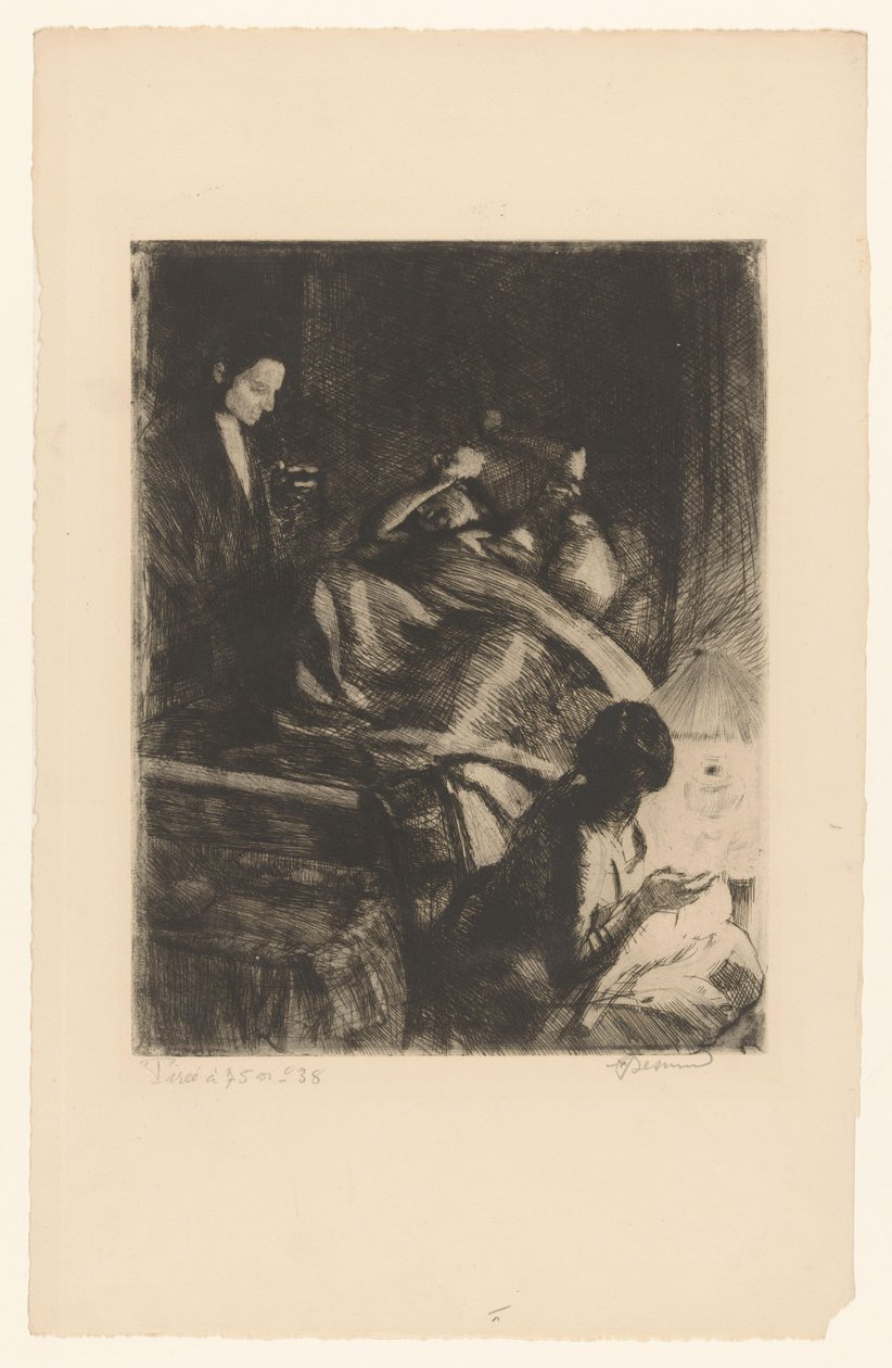 Nő szülés közben alkotó: Albert Besnard