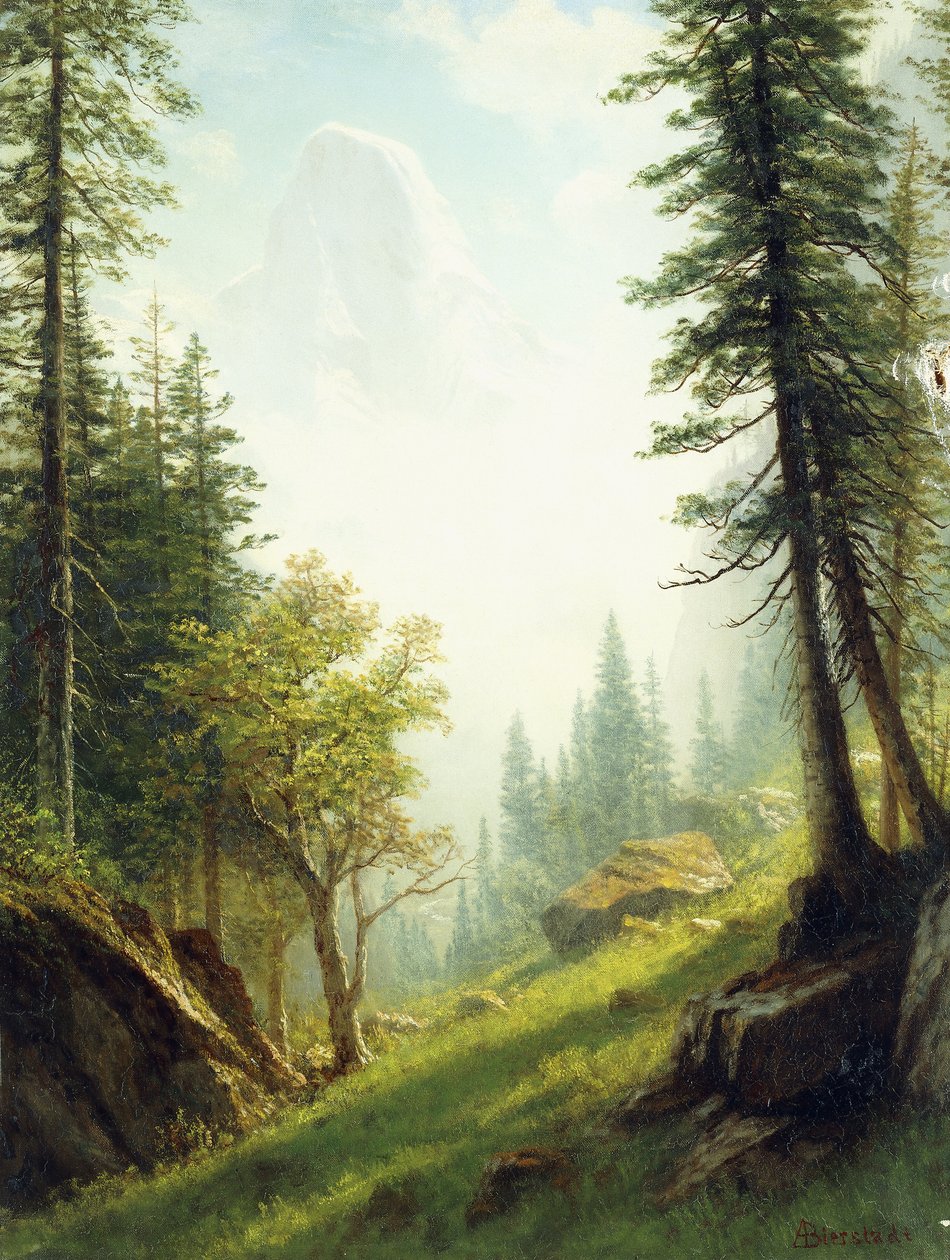 A Berni-Alpok között alkotó: Albert Bierstadt