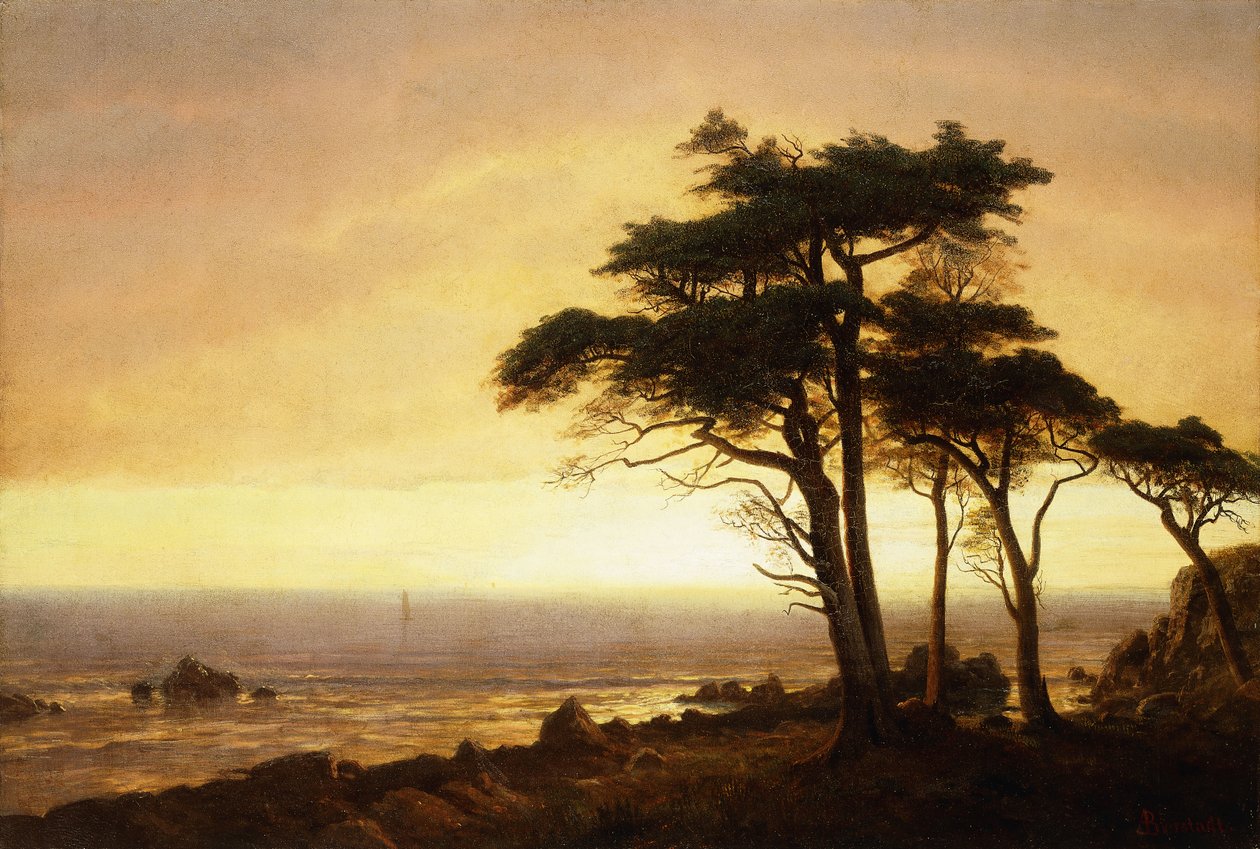 Kaliforniai tengerpart, alkotó: Albert Bierstadt