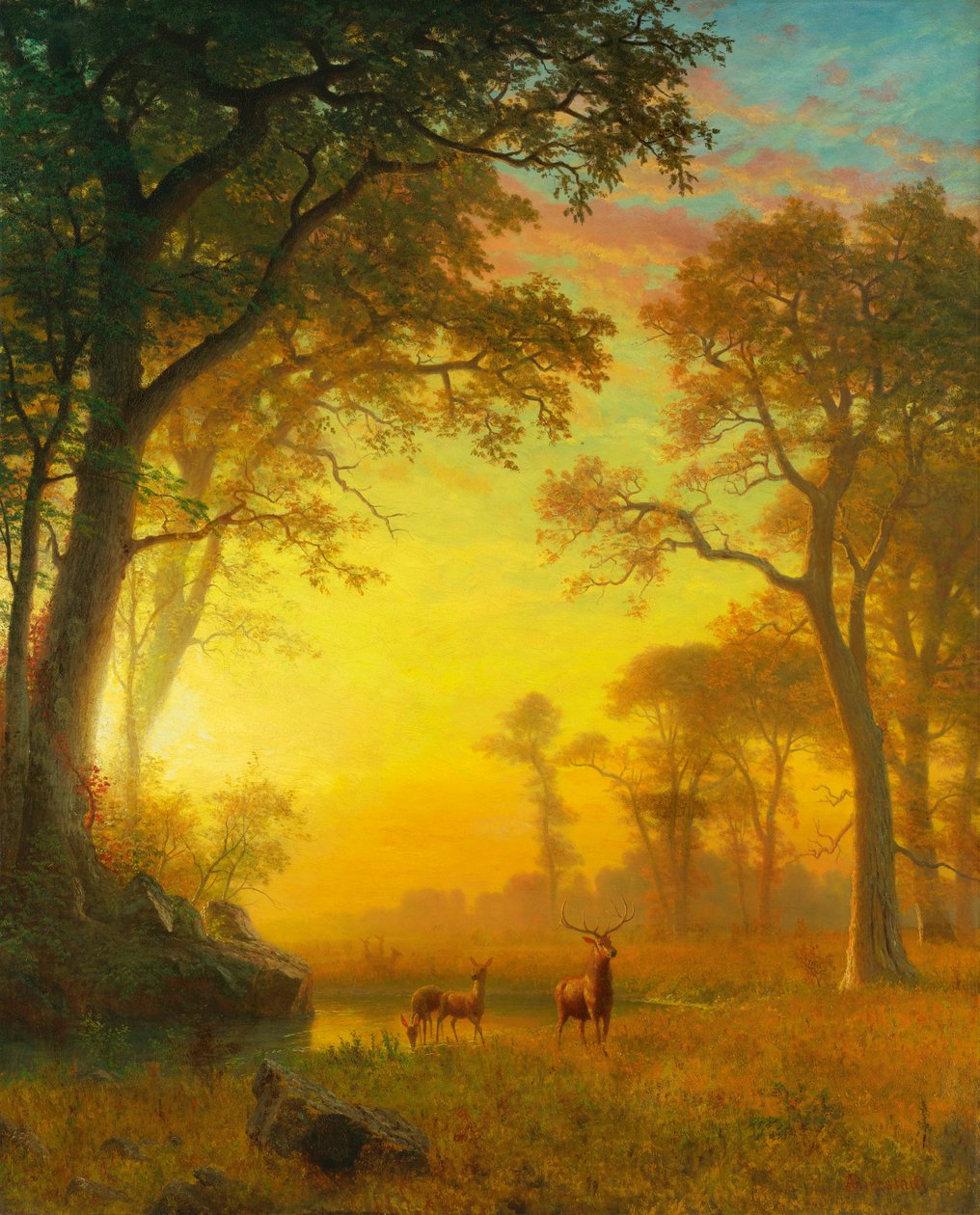 Fény az erdőben alkotó: Albert Bierstadt